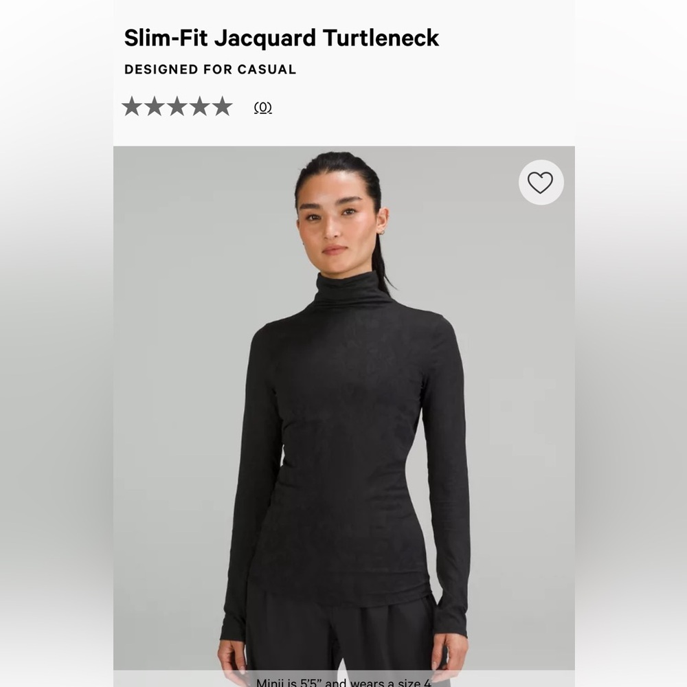 Lululemon Slim-Fit Jaquard Turtleneck